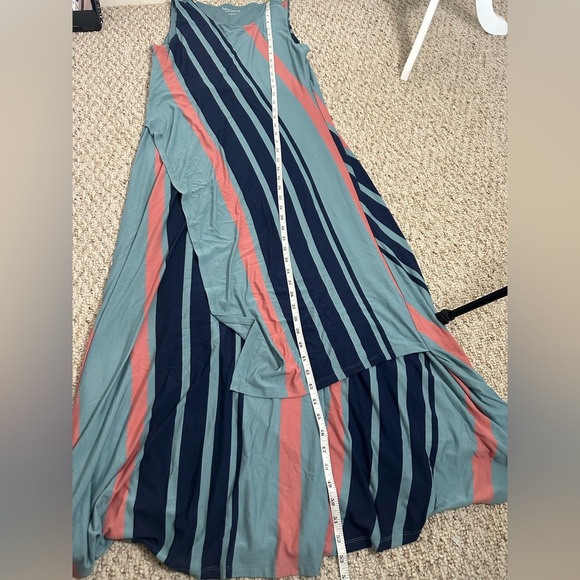 Soft Surroundings Blue and Pink One Shoulder Maxi size Petite Medium - Picture 6 of 10